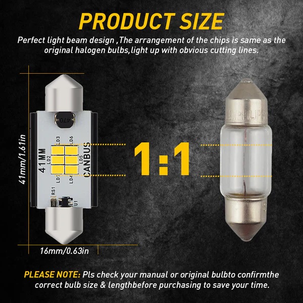 578 led bulb 211 2 error free 212 2 41mm 42mm festoon led bulbs for dome light interior car license plate map door courtesy lights by auxito 38789071569140_x600