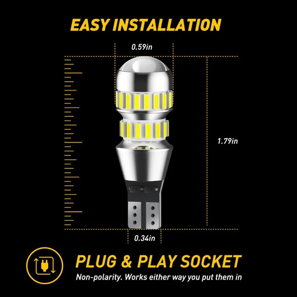 912 921 led bulbs for backup reverse light bulbs 2600 lumens 4014 42 smd 6000k white non polarity 28611771531416_x600