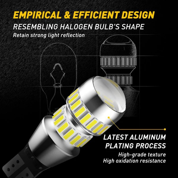 912 921 led bulbs for backup reverse light bulbs 2600 lumens 4014 42 smd 6000k white non polarity 31752642298008_x600