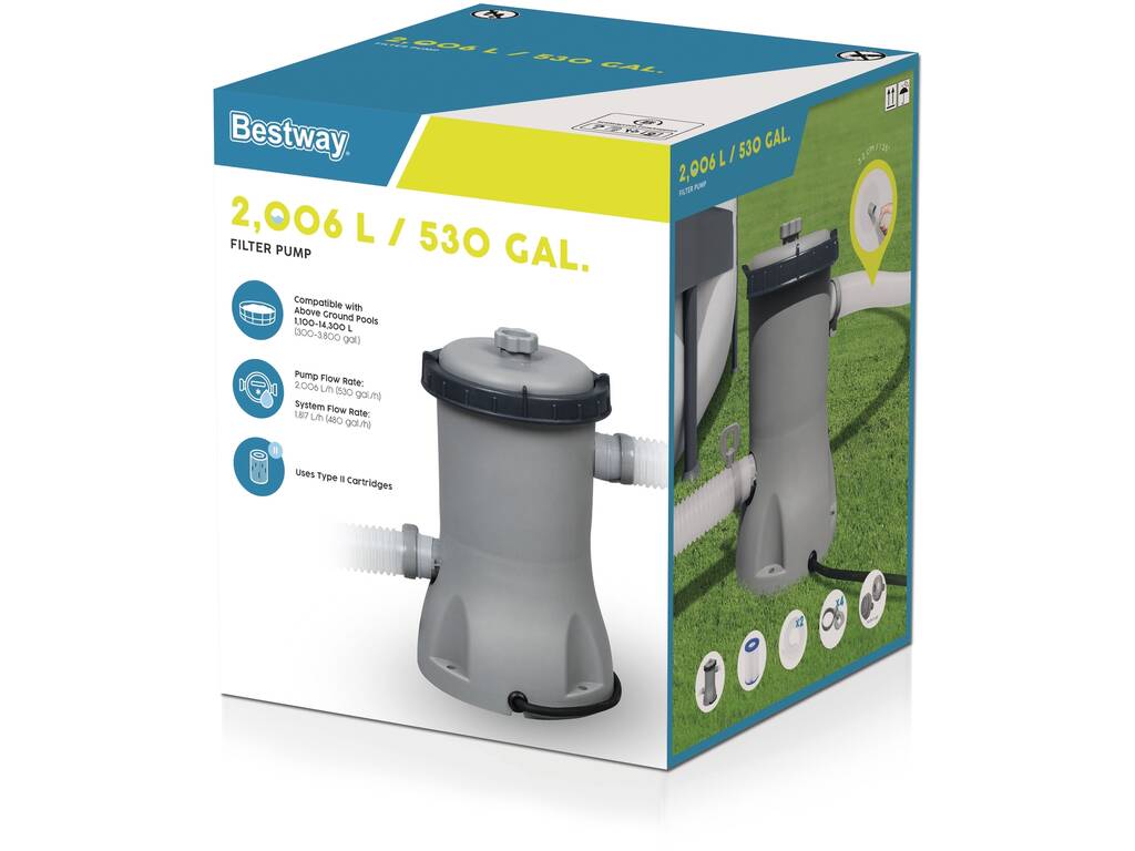 Bestway filter pumpa za bazene 2006 L/h (530 gal) 9630g02