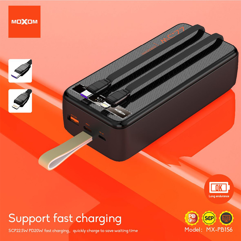 Power bank Moxom MX-PB156 Fast charging 30000mAh SCP22.5W+PD20W crni BAT9382_04_800