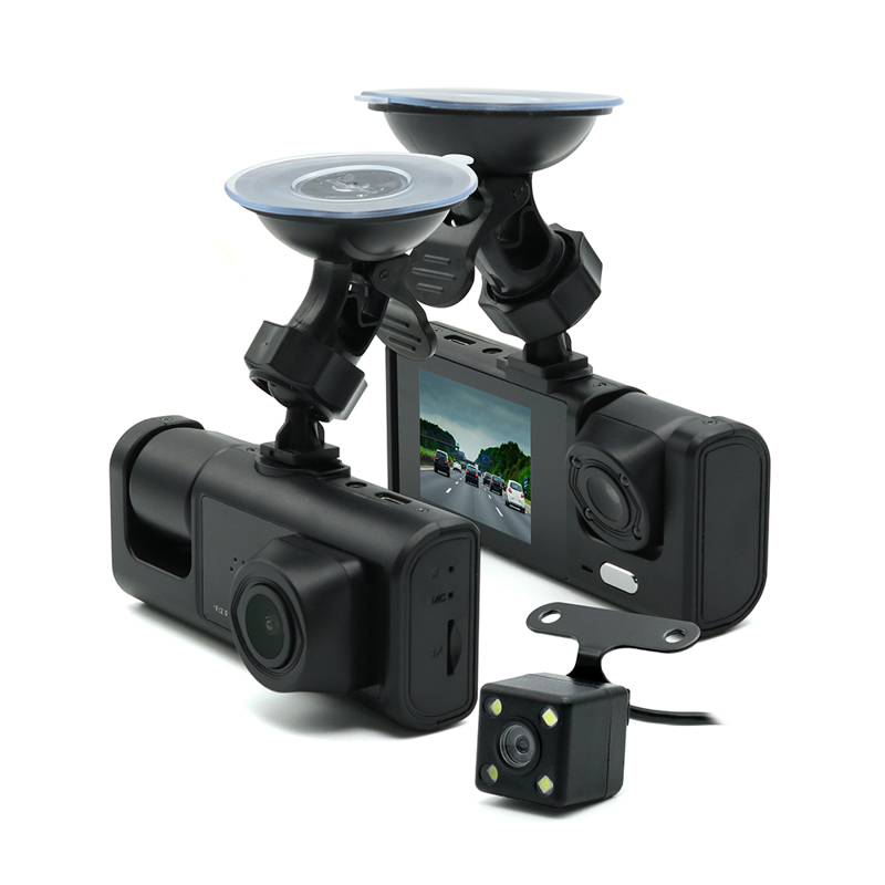 Auto kamera T717 Triple Camera – prednja, unutrašnja i rikverc kamera, crna K184_01_800