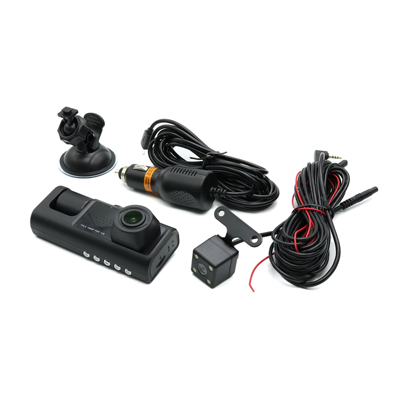 Auto kamera T717 Triple Camera – prednja, unutrašnja i rikverc kamera, crna K184_02_800