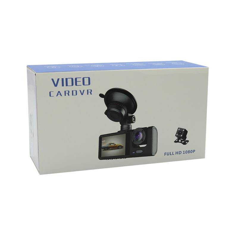 Auto kamera T717 Triple Camera – prednja, unutrašnja i rikverc kamera, crna K184_03_800