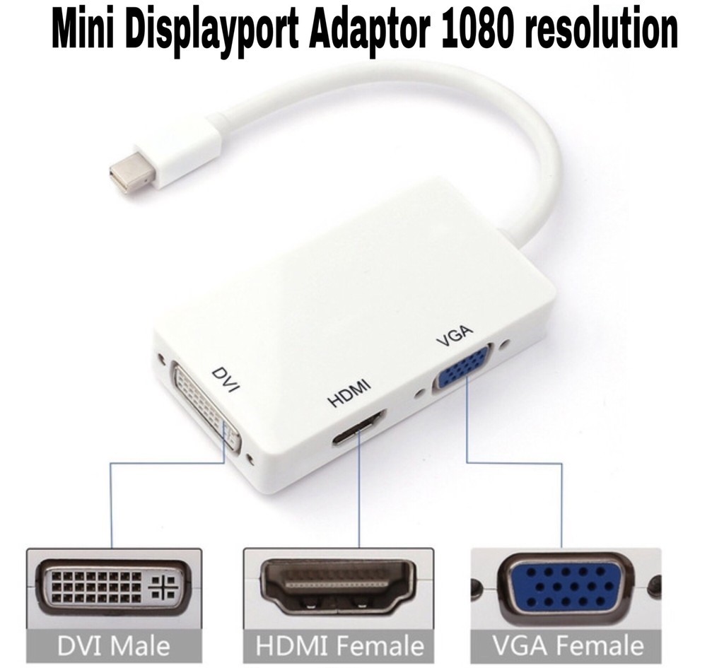 Adapter Mini DisplayPort na DVII/HDMI/VGA Velteh DOO
