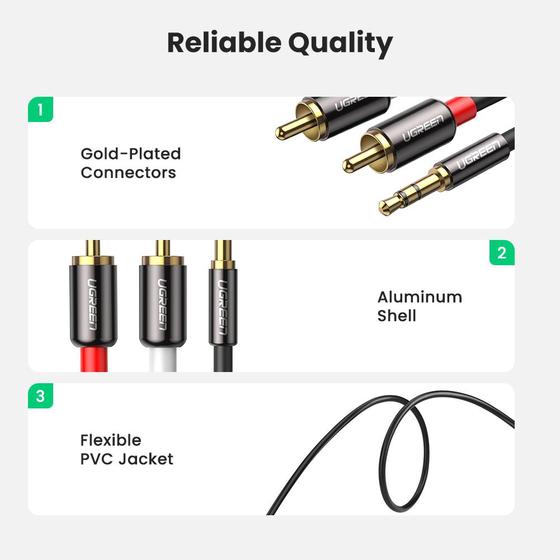 Aux M na 2RCA M kabl 1.5m Ugreen AV102 aux m na 2rca m kabl 1 5m ugreen av102 2915_4.jpg