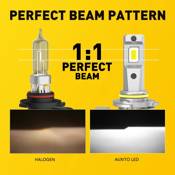 auxito 9005 headlight bulbs 6000k white 600 brighter 9005 led bulb for high beam low beam hb3 led headlight bulb pack of 2 40634046939380_x600