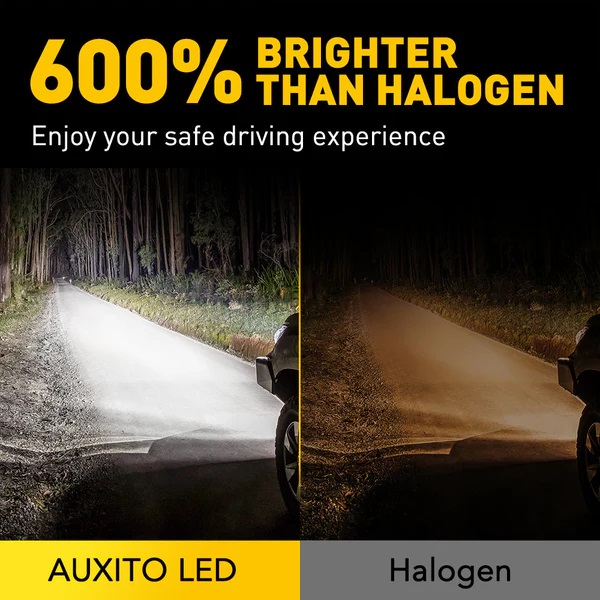 auxito 9005 headlight bulbs 6000k white 600 brighter 9005 led bulb for high beam low beam hb3 led headlight bulb pack of 2 40634173391092_x600