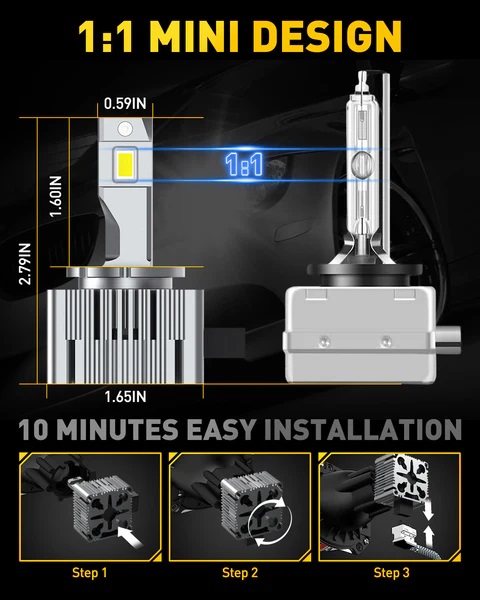 brightest d1s d1r d1c led headlight bulbs 120w 24000lm high and low beam xenon hid replacement lights 40079031894260_x600