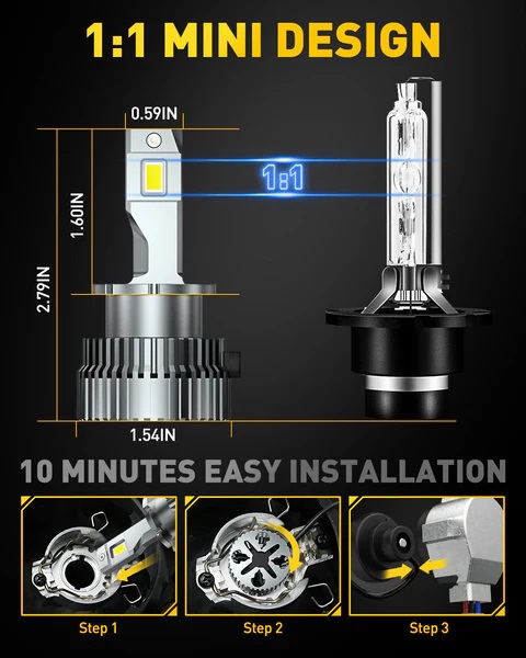 d2s led headlight bulbs d2s d2r 120w 24000lm high low beam xenon hid replacement lights 40377686130932_x600
