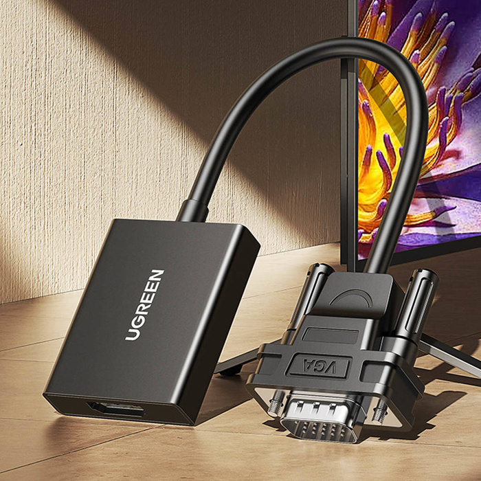 UGREEN CM513 Konveter VGA na HDMI + Audio Port 1080P/60Hz eng_pm_Ugreen cable adapter cable VGA male HDMI female 0 15m black CM513 138631_2