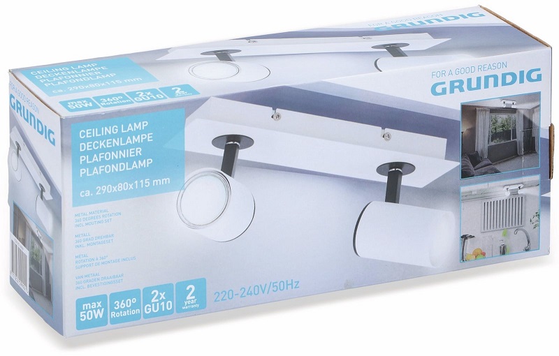 Grundig Plafonska lampa 2xGU10 Max 50W grundig plafonska lampa 2xgu10 max 50w 3623_1.jpg