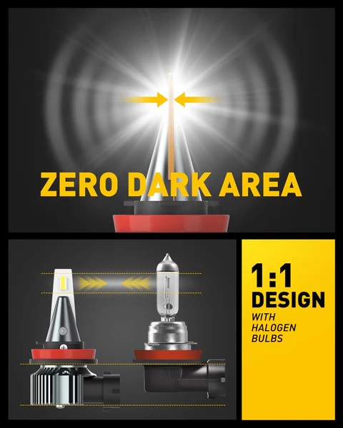 h8 h11 h16 led fog light bulb cool white super penetration led csp chips 4000 lumens per pair 36326001803508_x600