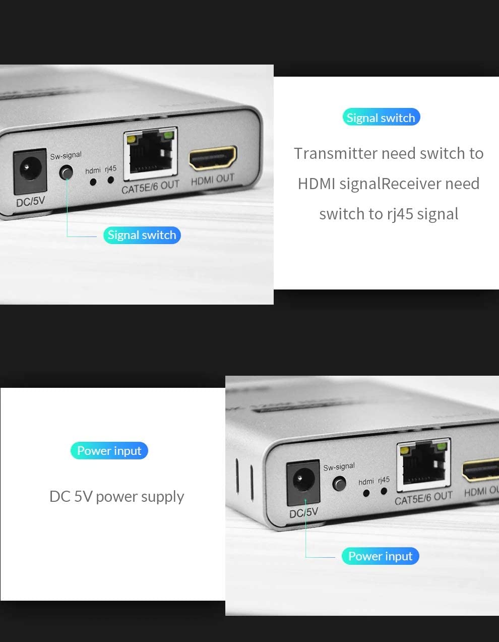 HDMI Extender 4K 120m 2 adaptera 5e/6 HDEX-12 hdmi extender 4k 120m 2 adaptera 5e 6 hdex 12 3915_2.jpg