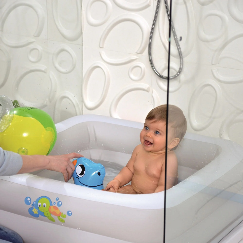 Bestway Scrub-A-Dub bazen na naduvavanje / kada za bebe 86x86x25cm immagine 7 bestway 51116 bagnetto baby quadrato con fondo gonfiabile ean 6942138910421