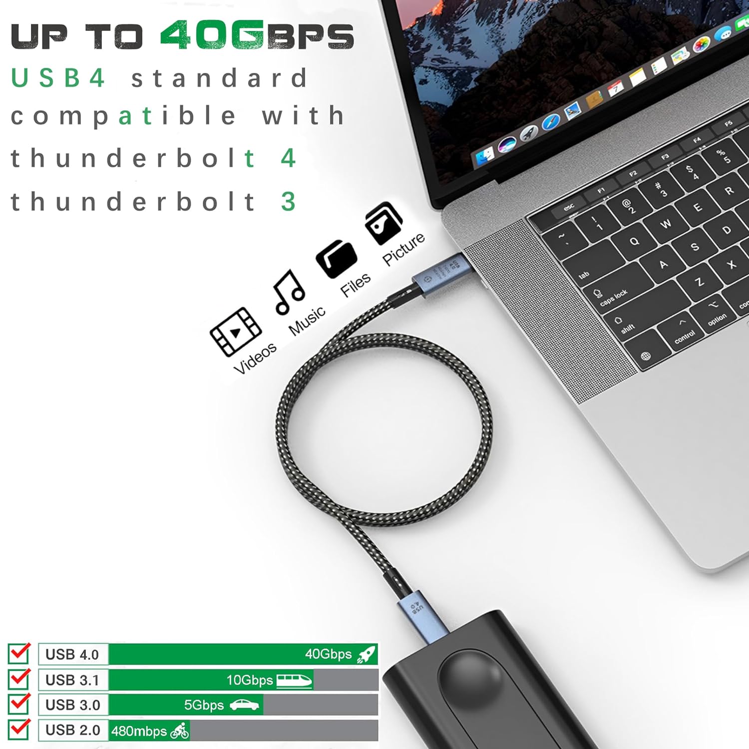 KT-USB4C240W Tip C USB4 Kabl 40Gbps 20V 5A 1m kt usb4c240w tip c usb4 kabl 40gbps 20v 5a 1m 4990_1.jpg