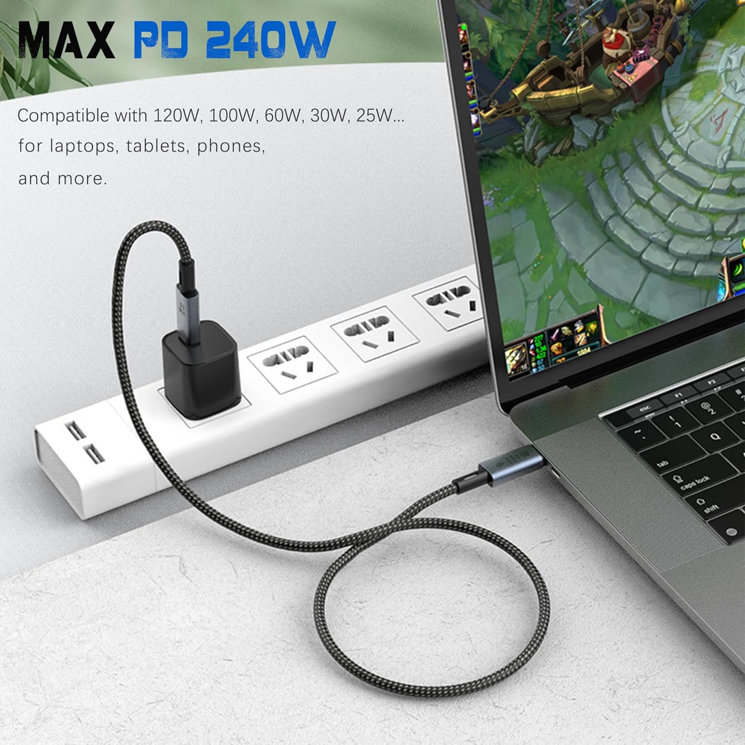 KT-USB4C240W Tip C USB4 Kabl 40Gbps 20V 5A 1m kt usb4c240w tip c usb4 kabl 40gbps 20v 5a 1m 4990_2.jpg