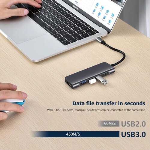 Multi-Port Type C hub 5u1 Usb C 4K Hdmi multi port type c hub 5u1 usb c 4k hdmi 2862_2.jpg