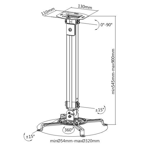 Nosač za projektor Kettz PN-K10 univerzalni nosac za projektor kettz pn k10 univerzalni 2076_1.jpg