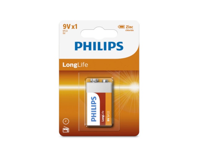 Philips Baterija Longlife 6F22/9V (1) philips baterija longlife 6f22 9v 1 3652_1.jpg