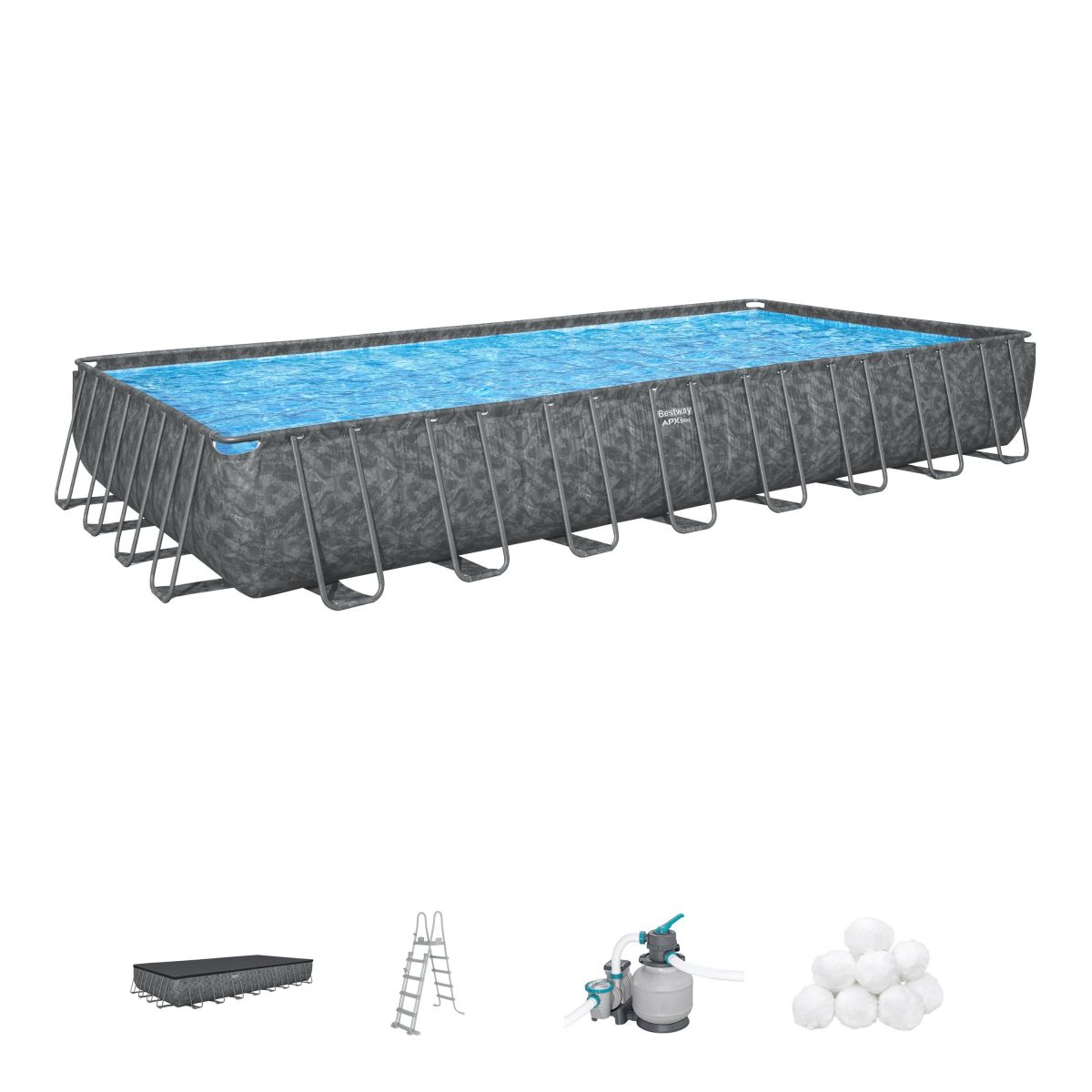 piscine hors sol rectangulaire apx 365 9 56 x 4 88 x 1 32