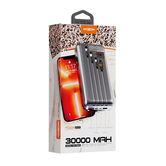 Power bank Moxom MX-PB46 30000mAh 22.5W power bank moxom mx pb46 30000mah 22 5w 3711_2.jpg