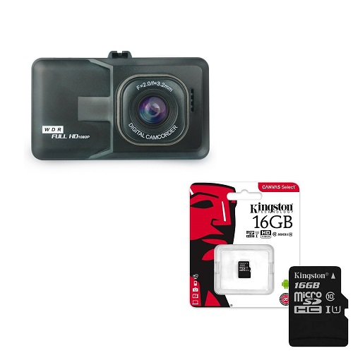 Set auto kamera DVR auto kamera HD-K680 + Mikro SD 16GB Kingston Canvas 80R CL10 bez SD slika_00K680