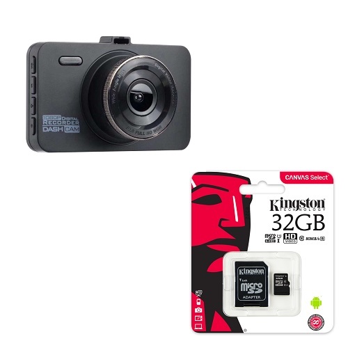 DVR auto kamera HD-K855 + Mikro SD kartica 32GB Kingston CL10 slika_00K855