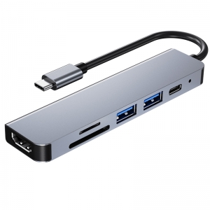 Adapter-konverter USB Tip C 3.1 na HDMI/2xUSB