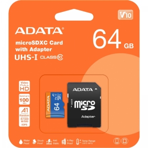 ADATA SD kartica 64GB AData+ SD adapter      