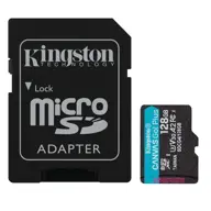 Kingston Micro SD Card 128GB+SD adapter SDCG4/128GB 200/160