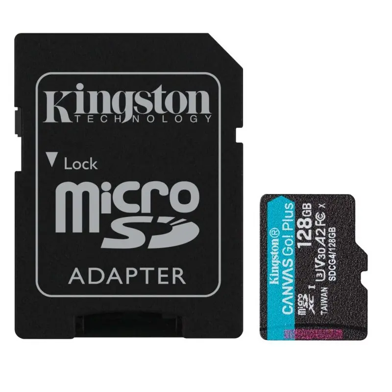 Kingston Micro SD Card 128GB+SD adapter SDCG4/128GB 200/160