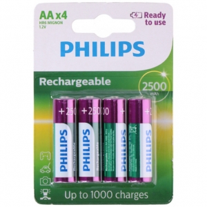 Philips Baterija AA NiMH 1.2V 2500mAh (1/4)  
