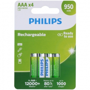 Philips Baterija AAA NiMH 1.2V 950mAh (1/4)  