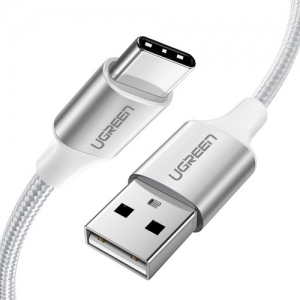 USB-A 2.0 na USB tip C kabl Alu.0.25m Beli   