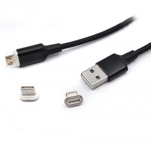 USB kabl magnetni na IP/Tip C/Mikro 1m Kettz 