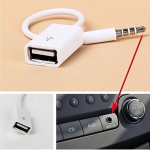 USB na AUX adapter beli 17cm A017            