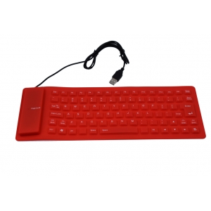 USB silikonska tastatura OC109 crvena        