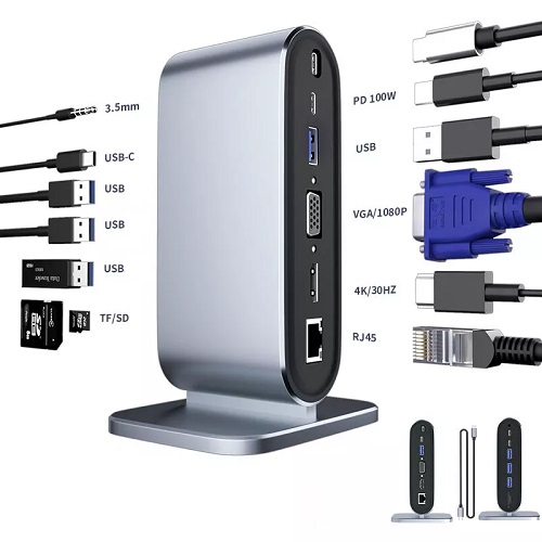 Tip C HUB 12/1 HDMI 3*USB VGA AUDIO SD/TF PD tip c hub 12 1 hdmi 3 usb vga audio sd tf pd 3916_11.jpg
