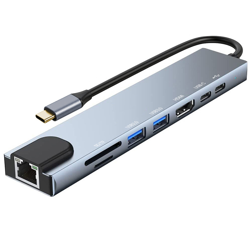 Type C HUB 8u1 4K HDMI SD/TF USB-C PD 100M RJ type c hub 8u1 4k hdmi sd tf usb c pd 100m rj 3919_.jpg