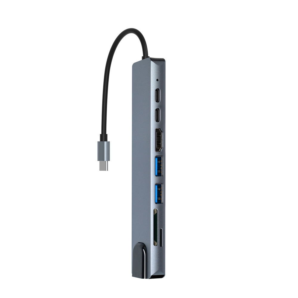 Type C HUB 8u1 4K HDMI SD/TF USB-C PD 100M RJ type c hub 8u1 4k hdmi sd tf usb c pd 100m rj 3919_3.jpg