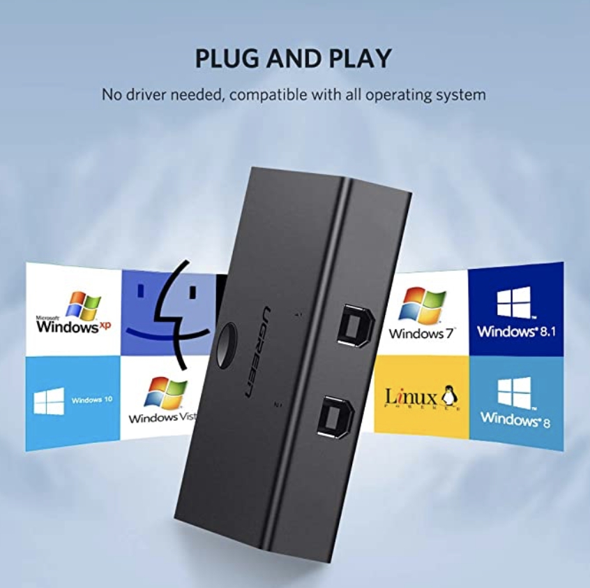 UGREEN 30345 USB 2.0 switch 2x1 (1in - 2out) ugreen 30345 usb 2 0 switch 2x1 1in 2out 3452_2.jpg