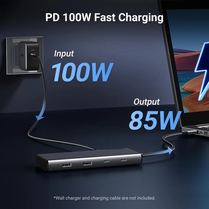 UGREEN 8 u 1 USB C Docking Stanica sa Dvostrukim Monitorom ugreen 8 in 1 usb c docking station with dual monitor 865943