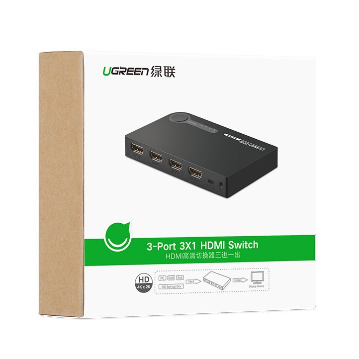 Ugreen HDMI Switch 3x1 3D 4K (40234) ugreen hdmi switch 3x1 3d 4k 40234 4160_5.jpg