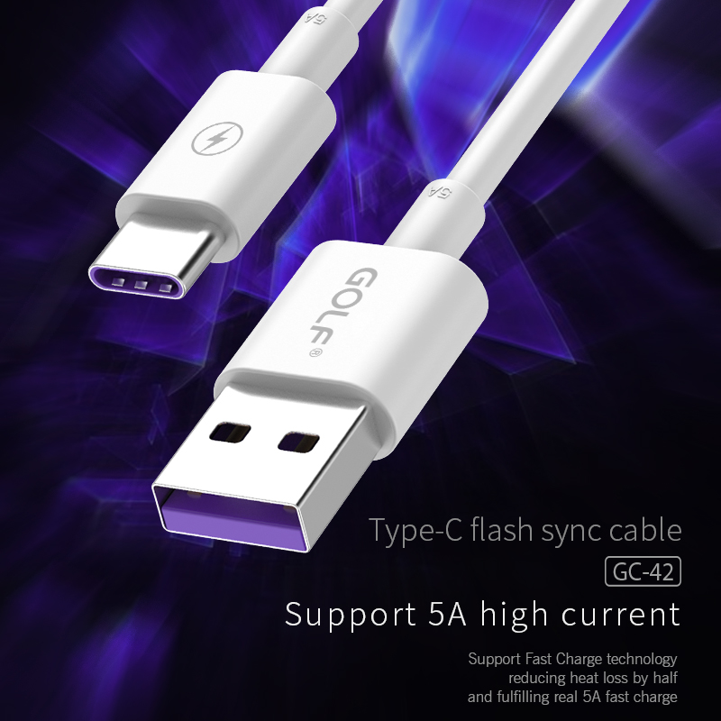 USB data kabl Tip C 1m GOLF GC-42 FAST 5A usb data kabl tip c 1m golf gc 42 fast 5a 826_0.jpg