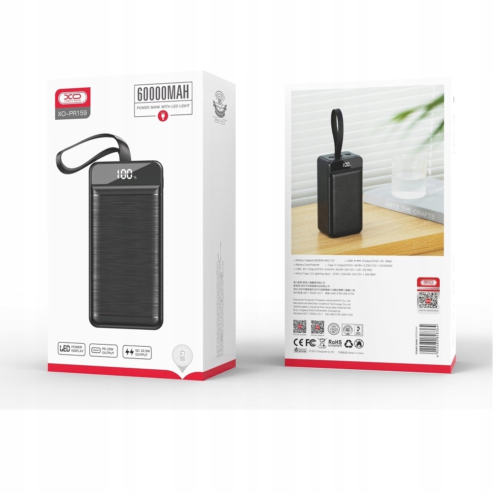 XO Power bank PR156 30000mAh 3in 3OUT FAST xo power bank pr156 30000mah 3in 3out fast 4384_3.jpg