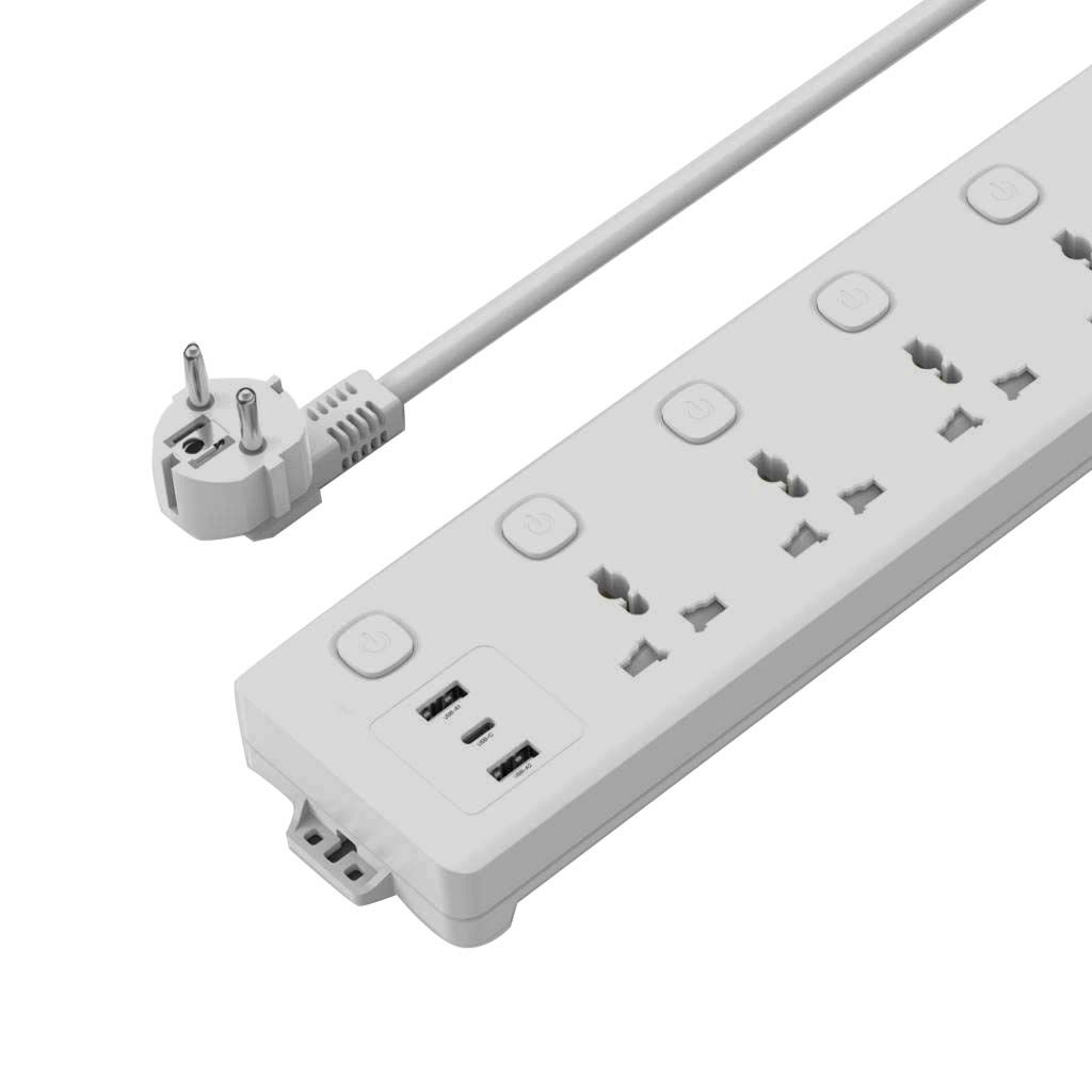 XO Produžni Kabl WL19 5 utičnica + 2USB+C 2m xo produzni kabl wl19 5 uticnica 2usb c 2m 4422_1.jpg