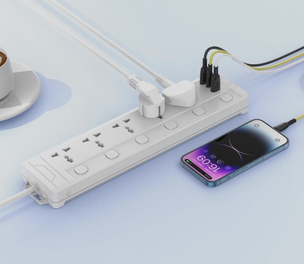 XO Produžni Kabl WL19 5 utičnica + 2USB+C 2m xo produzni kabl wl19 5 uticnica 2usb c 2m 4422_3.jpg