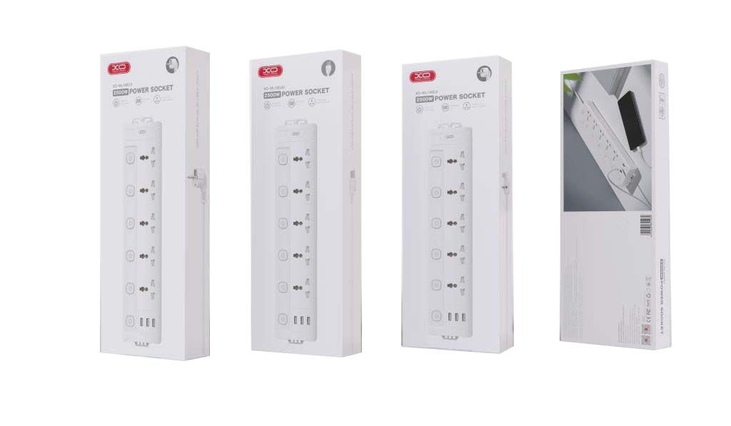 XO Produžni Kabl WL19 5 utičnica + 2USB+C 2m xo produzni kabl wl19 5 uticnica 2usb c 2m 4422_4.jpg