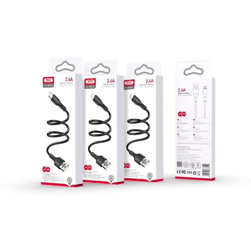 XO USB Data Kabl NB230 2.4A Type-C 1m crni xo usb data kabl nb230 2 4a type c 1m crni 4427_1.jpg